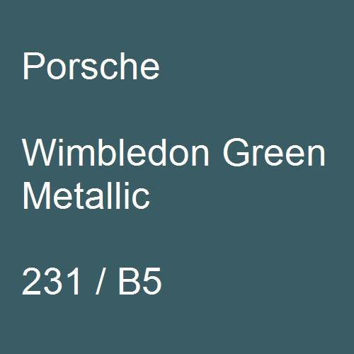 Porsche, Wimbledon Green Metallic, 231 / B5.